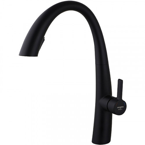 Смеситель для кухни Melodia della vita Perfetto MDV30207bk Черный нержавеющая сталь