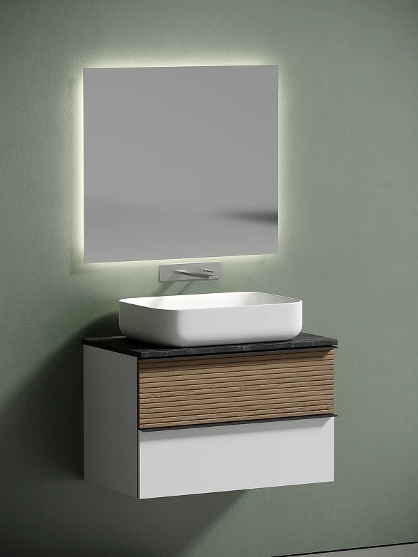 Столешница под раковину Sancos 80 TT80A1 Black Sky искусственный камень (литьевой мрамор)