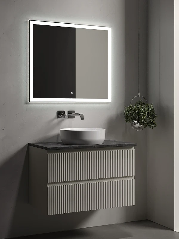 Столешница под раковину Sancos 80 TT80A1 Black Sky искусственный камень (литьевой мрамор)