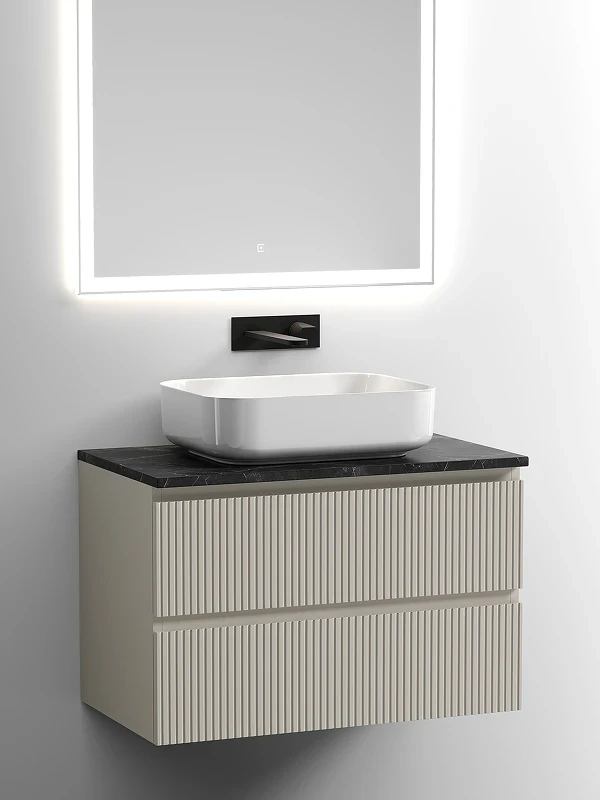 Столешница под раковину Sancos 80 TT80A1 Black Sky искусственный камень (литьевой мрамор)