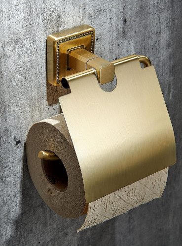 Держатель туалетной бумаги Wonzon &amp; Woghand Roma WW-7226 с крышкой цвет Бронза