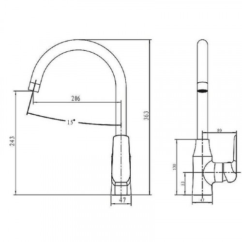 Смеситель для кухни Kaiser Glory 69044 Хром