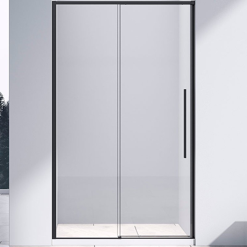 Душевая дверь Vincea Slim-N 110 VDS-4SN110CLB профиль Черный стекло прозрачное