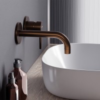 Смеситель для раковины Damixa Scandinavian Pure 360260500 Розовое золото латунь встраиваемый