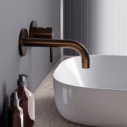 Смеситель для раковины Damixa Scandinavian Pure 360260500 Розовое золото латунь встраиваемый