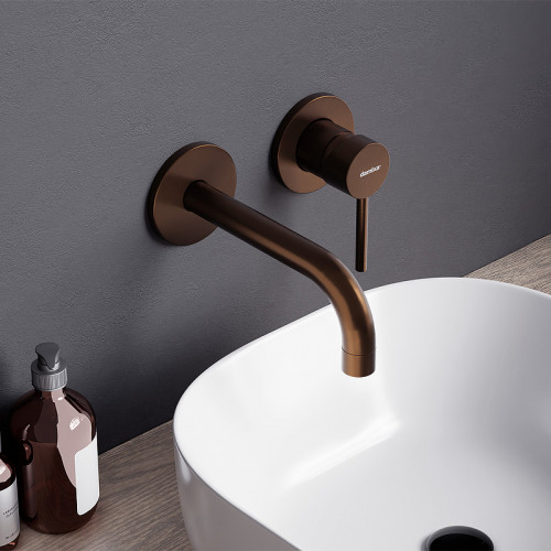 Смеситель для раковины Damixa Scandinavian Pure 360260500 Розовое золото латунь встраиваемый