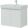 Тумба с раковиной Aquanet Nova Lite 75 302526 подвесная Белый глянец МДФ / ЛДСП