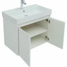 Тумба с раковиной Aquanet Nova Lite 75 302526 подвесная Белый глянец МДФ / ЛДСП