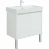 Тумба с раковиной Aquanet Nova Lite 75 302526 подвесная Белый глянец МДФ / ЛДСП
