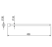 Полотенцедержатель Kludi Vela R 58977N2S цвет Оружейная сталь брашированная