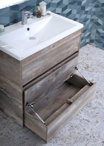 Тумба под раковину Art&Max Family-580-3C-PIA-PE Бетон Экзотик МДФ / ЛДСП