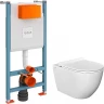 Комплект унитаза с инсталляцией Vitra L-Box Mia Round 9873B003-7205 с сиденьем Микролифт