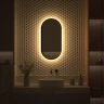 Зеркало Defesto Aura 40х80 DF 2932 с подсветкой 20W-3000K/Без выключателя/Теплый белый свет/Черная рама