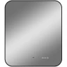 Зеркало Reflexion Black View 600х700 RF4002BV с подсветкой Черное с бесконтактным выключателем, диммером и часами