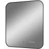 Зеркало Reflexion Black View 600х700 RF4002BV с подсветкой Черное с бесконтактным выключателем, диммером и часами