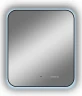 Зеркало Reflexion Black View 600х700 RF4002BV с подсветкой Черное с бесконтактным выключателем, диммером и часами