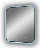 Зеркало Reflexion Black View 600х700 RF4002BV с подсветкой Черное с бесконтактным выключателем, диммером и часами