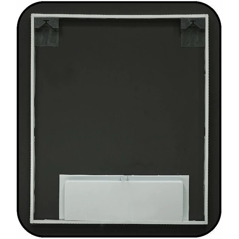 Зеркало Reflexion Black View 600х700 RF4002BV с подсветкой Черное с бесконтактным выключателем, диммером и часами