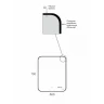 Зеркало Reflexion Black View 600х700 RF4002BV с подсветкой Черное с бесконтактным выключателем, диммером и часами