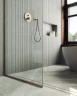 Душевая перегородка Maybah Glass MGD-683-2у 1190х1950 в узком профиле Бронза стекло прозрачное