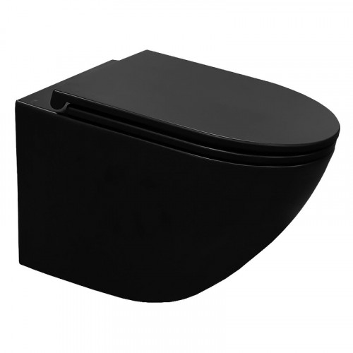 Унитаз Azario Grado AZ-0046-UQ3-MB подвесной цвет Черный матовый с сиденьем Микролифт