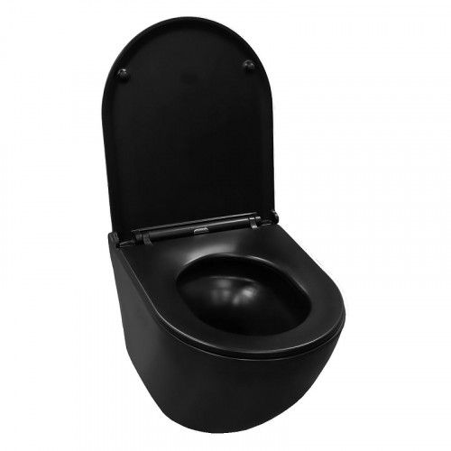 Унитаз Azario Grado AZ-0046-UQ3-MB подвесной цвет Черный матовый с сиденьем Микролифт