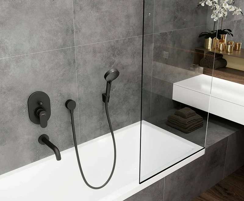 Смеситель для душа Hansgrohe Vernis Blend 71449670 Черный матовый латунь встраиваемый