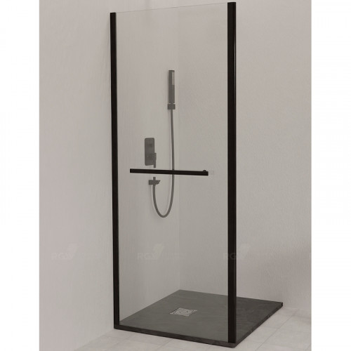 Душевая стенка RGW Z-060-2B 80 352206208-14 профиль Черный стекло прозрачное