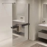 Душевая перегородка Vincea Walk in 100 VSW-1HR100MRGM профиль цвет Вороненая сталь стекло зеркальное