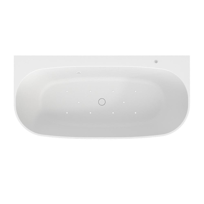Ванна из искусственного камня Whitecross Make 170х80 0219.170080.200.AERO.WH цвет Белый с аэромассажем форсунки Белые