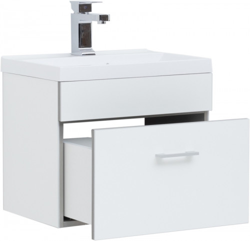 Тумба под раковину Aquanet Верона 50 207765 подвесная Белая МДФ / ЛДСП