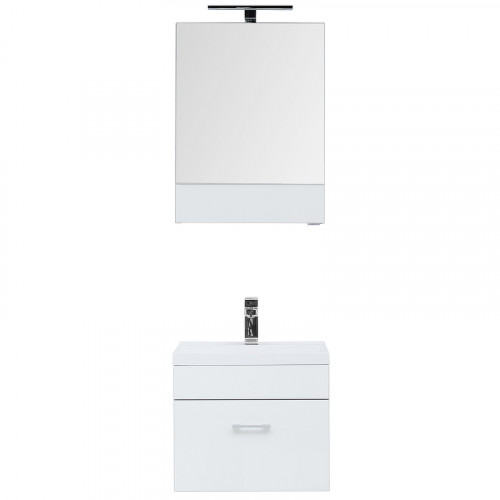 Тумба под раковину Aquanet Верона 50 207765 подвесная Белая МДФ / ЛДСП