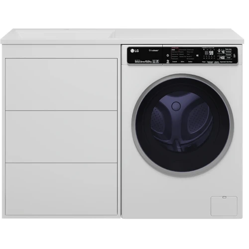 Тумба с раковиной Brevita Grafit 120 L УТ000014841 Белая матовая МДФ / ЛДСП