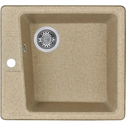 Кухонная мойка Aquaton Парма 47 1A713032PM220 Песочная искусственный камень (литьевой мрамор) встраиваемый
