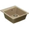Кухонная мойка Aquaton Парма 47 1A713032PM220 Песочная искусственный камень (литьевой мрамор) встраиваемый