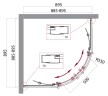 Душевой уголок BelBagno Uno 90х90 UNO-195-R-2-90-P-Cr профиль Хром стекло рифленое