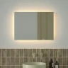 Зеркало Defesto Glow 70х50 DF 2514SH с подсветкой 21W-3000К/с фацетом/Сенсорный выключатель/Теплый белый свет
