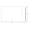 Зеркало Defesto Glow 70х50 DF 2514SH с подсветкой 21W-3000К/с фацетом/Сенсорный выключатель/Теплый белый свет