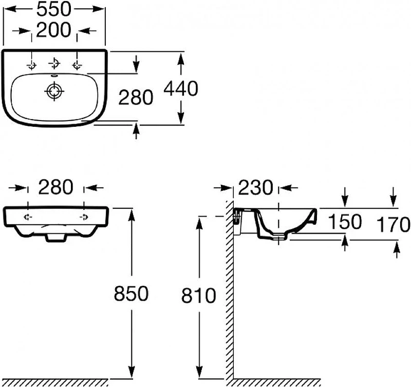 Раковина Roca Debba 55 732799500Y цвет Белый