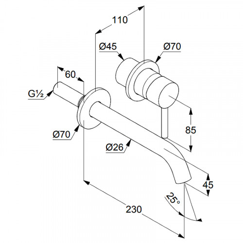 Смеситель для раковины Kludi Bozz 382455376 Белый матовый