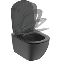 Унитаз Ideal Standard Tesi AquaBlade T0079V3 подвесной Черный матовый без сиденья фарфор подвесной