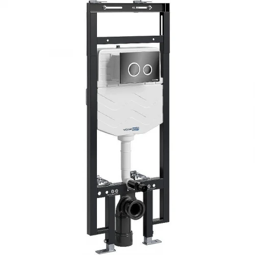 Инсталляция WasserKRAFT Dinkel 58TLT.010.ME.PB01 для унитаза с клавишей смыва Черный глянец
