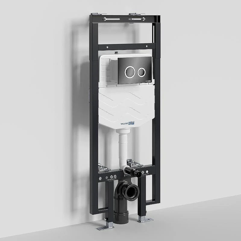 Инсталляция WasserKRAFT Dinkel 58TLT.010.ME.PB01 для унитаза с клавишей смыва Черный глянец