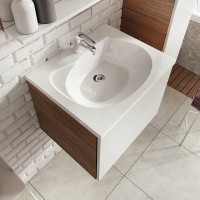 Раковина Ravak Rosa II 60 XJ201160000 Белая искусственный камень (литьевой мрамор) полувстраиваемая