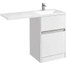 Тумба под раковину Aquaton Лондри 120 R 1A235901LH010 Белый глянец МДФ / ЛДСП