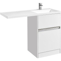 Тумба под раковину Aquaton Лондри 120 R 1A235901LH010 Белый глянец МДФ / ЛДСП