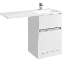 Тумба под раковину Aquaton Лондри 120 R 1A235901LH010 Белый глянец МДФ / ЛДСП