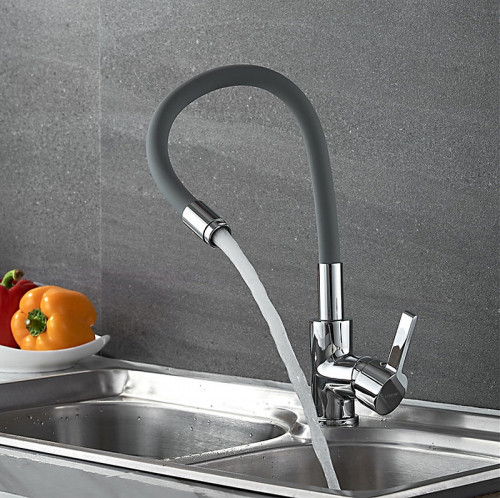 Смеситель для кухни Ledeme Rainbow 4898-9L Хром Серый