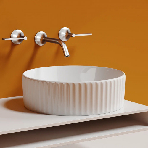 Раковина-чаша Ceramicanova Element 36 CN6057 Белая глянцевая фарфор накладная