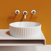 Раковина-чаша Ceramicanova Element 36 CN6057 Белая глянцевая фарфор накладная